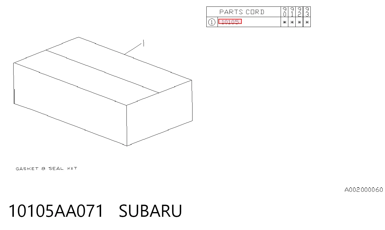 Zestaw uszczelek silnika pełny do Subaru Legacy I BC