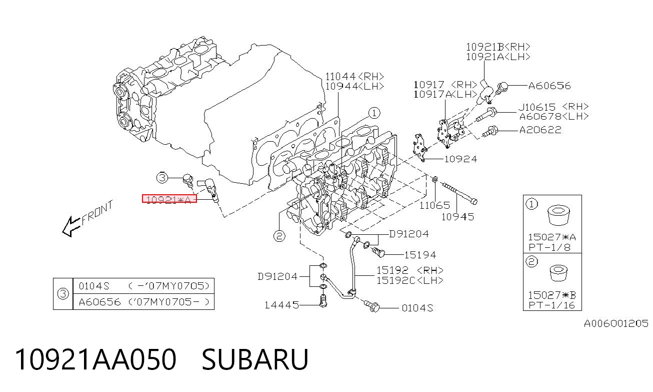 10921AA050 Subaru Zawór elektromagnetyczny faz rozrządu