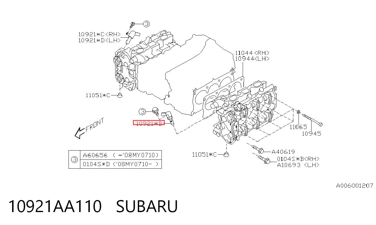 10921AA110 Subaru 