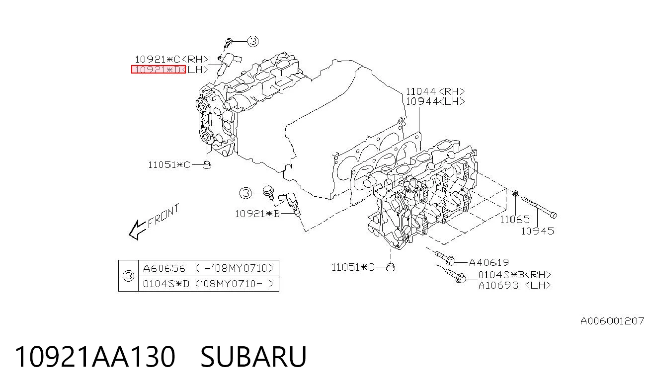 10921AA130 Subaru Zawór elektromagnetyczny faz rozrządu