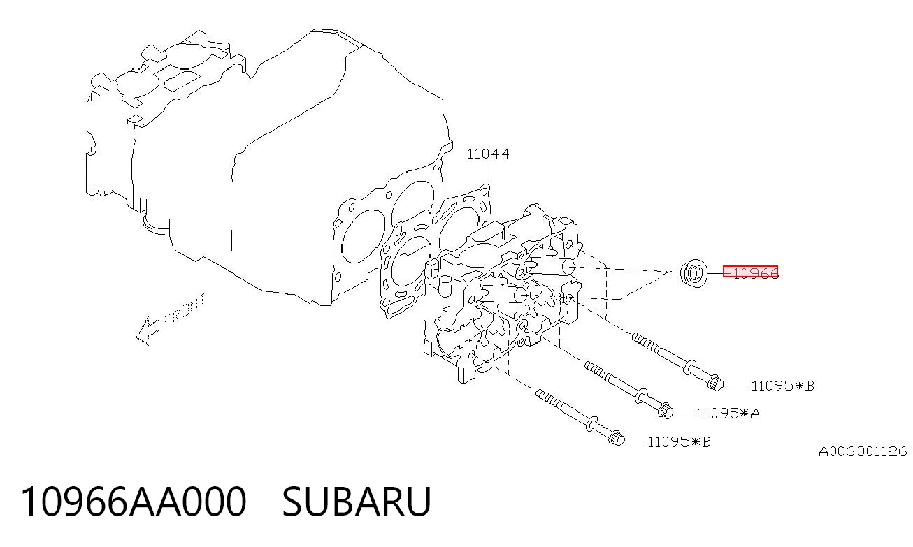 10966AA000 Subaru Pierścień uszczelniający gniazda świecy