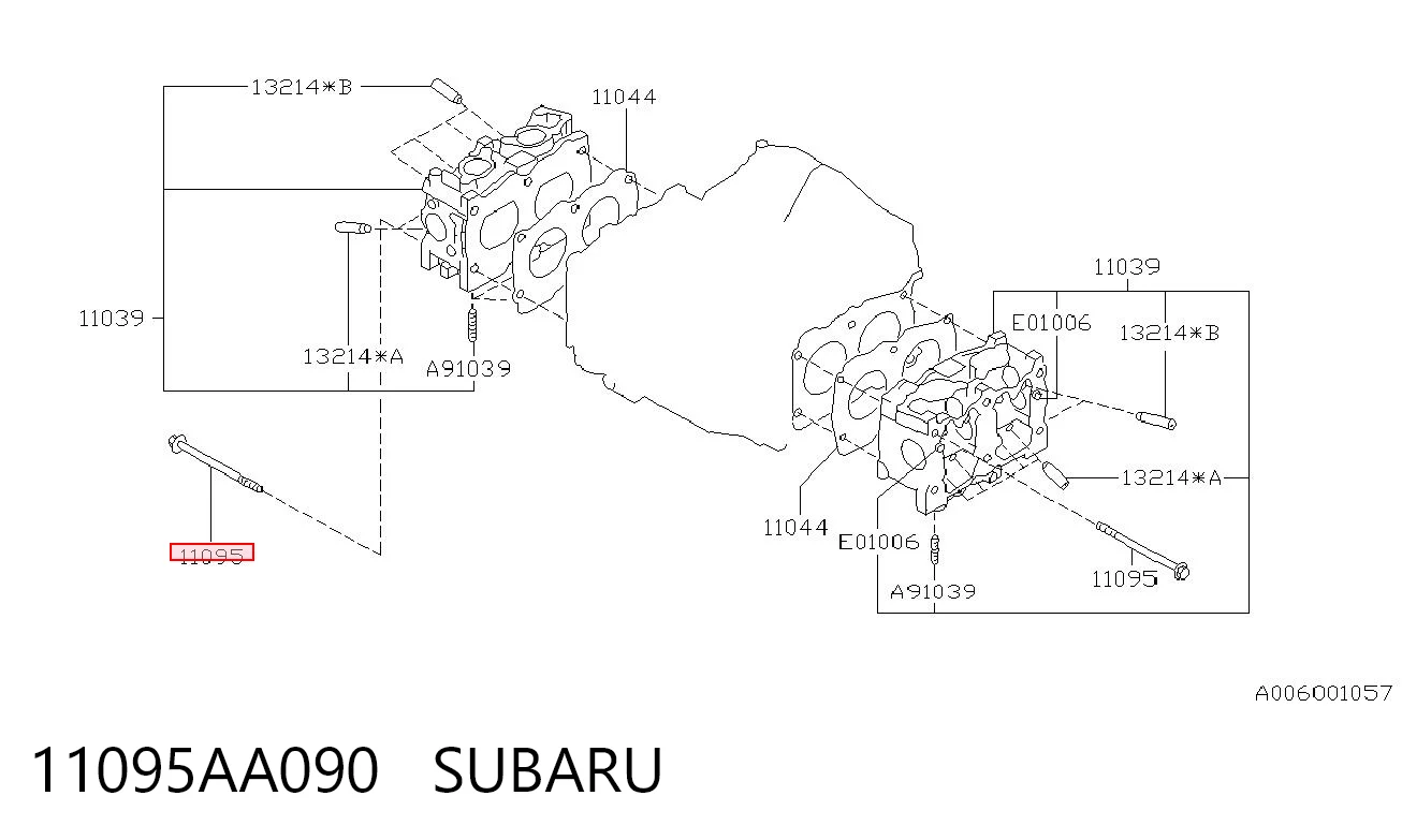 11095AA090 Subaru Śruba głowicy cylindrów