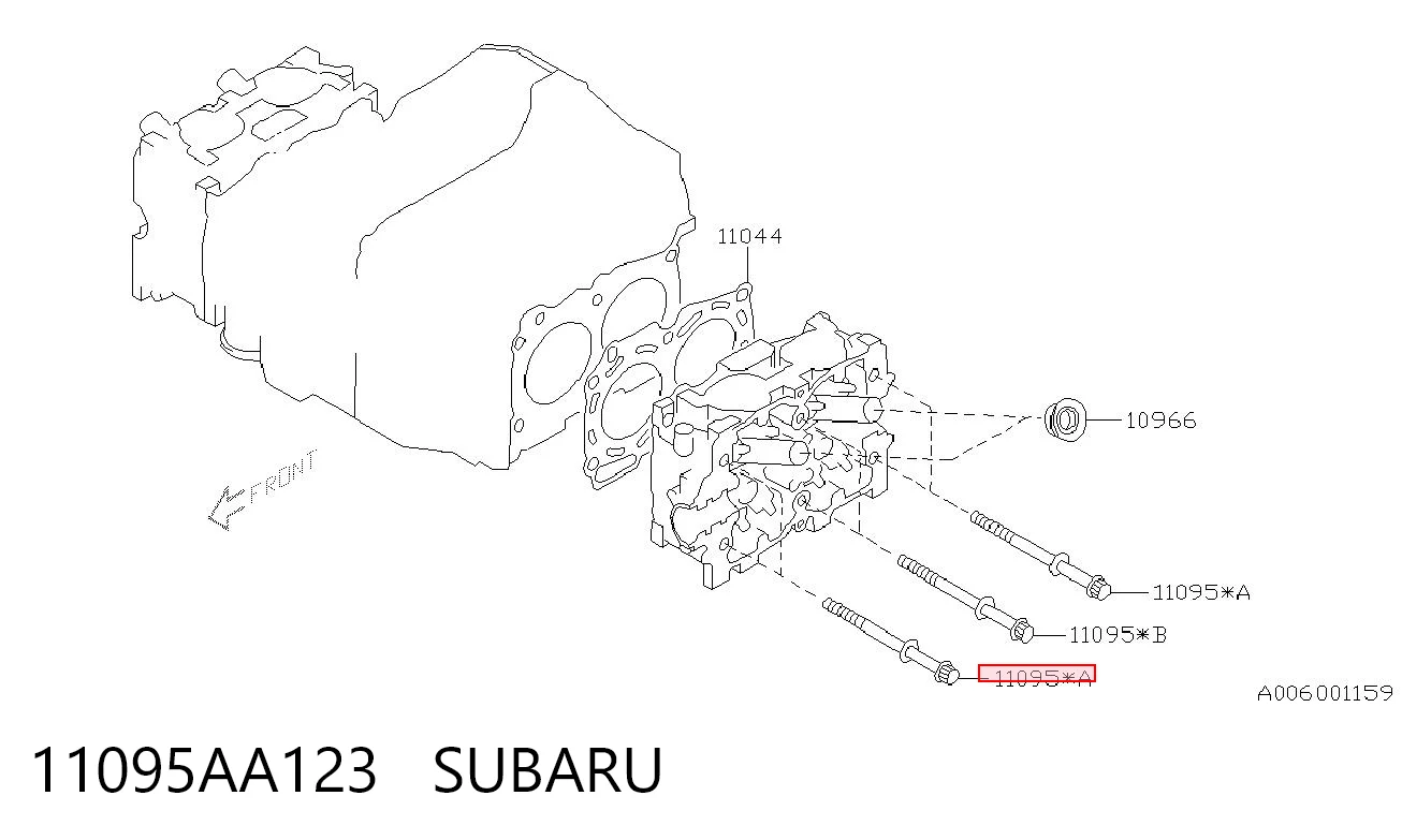 Śruba głowicy cylindrów do Subaru Outback III B13, BP
