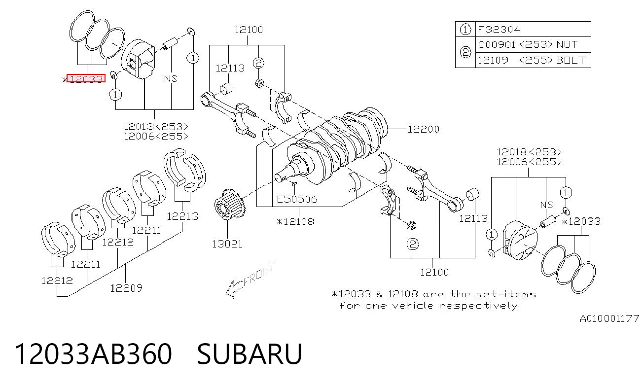 12033AB360 Subaru