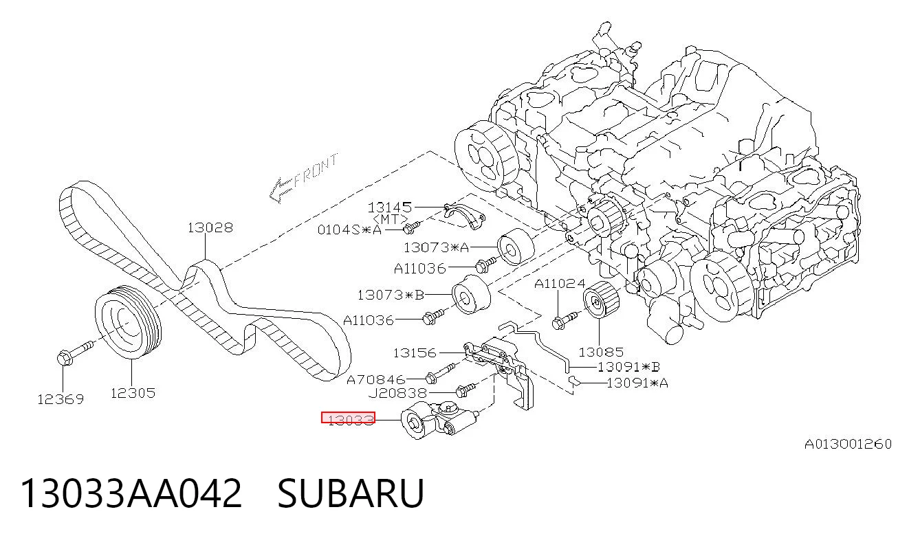 13033AA042 Subaru Napinacz paska napędowego
