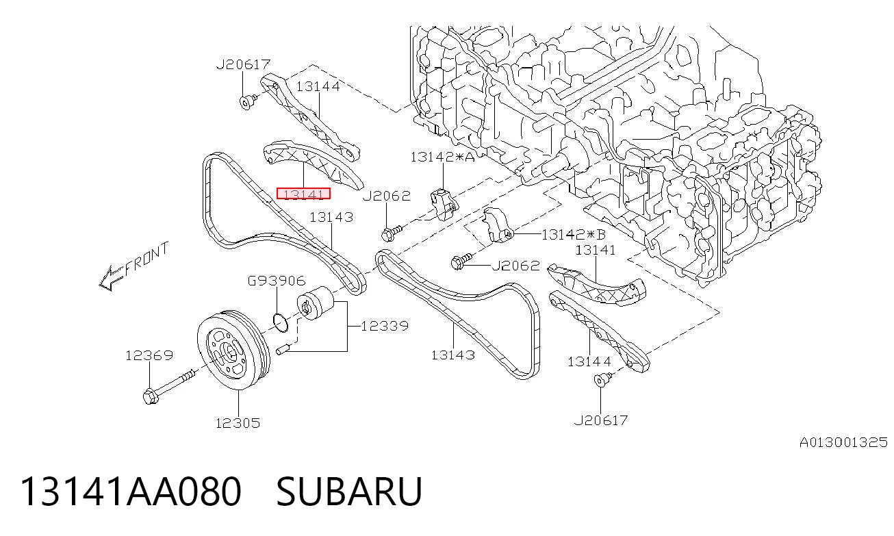 13141AA080 Subaru Prowadnica napinacza łańcucha rozrządu