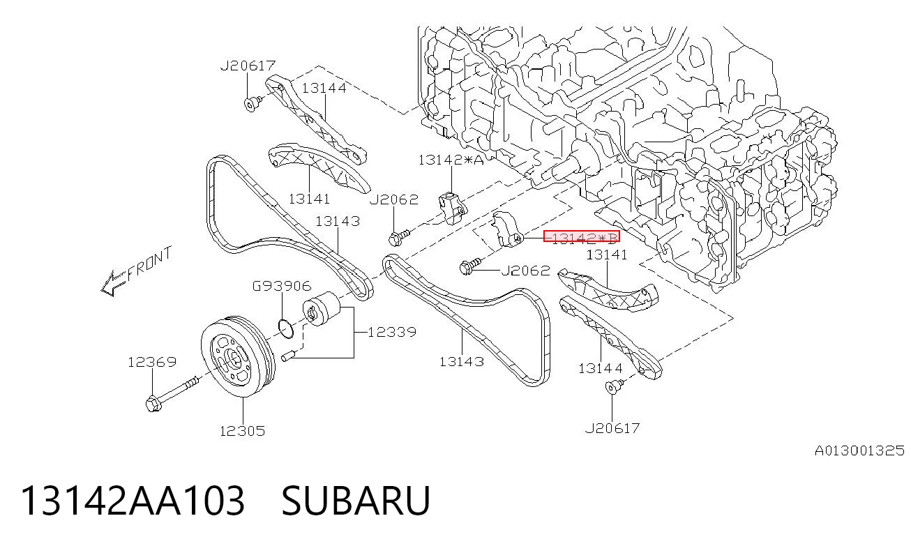 13142AA103 Subaru Napinacz łańcucha rozrządu lewy