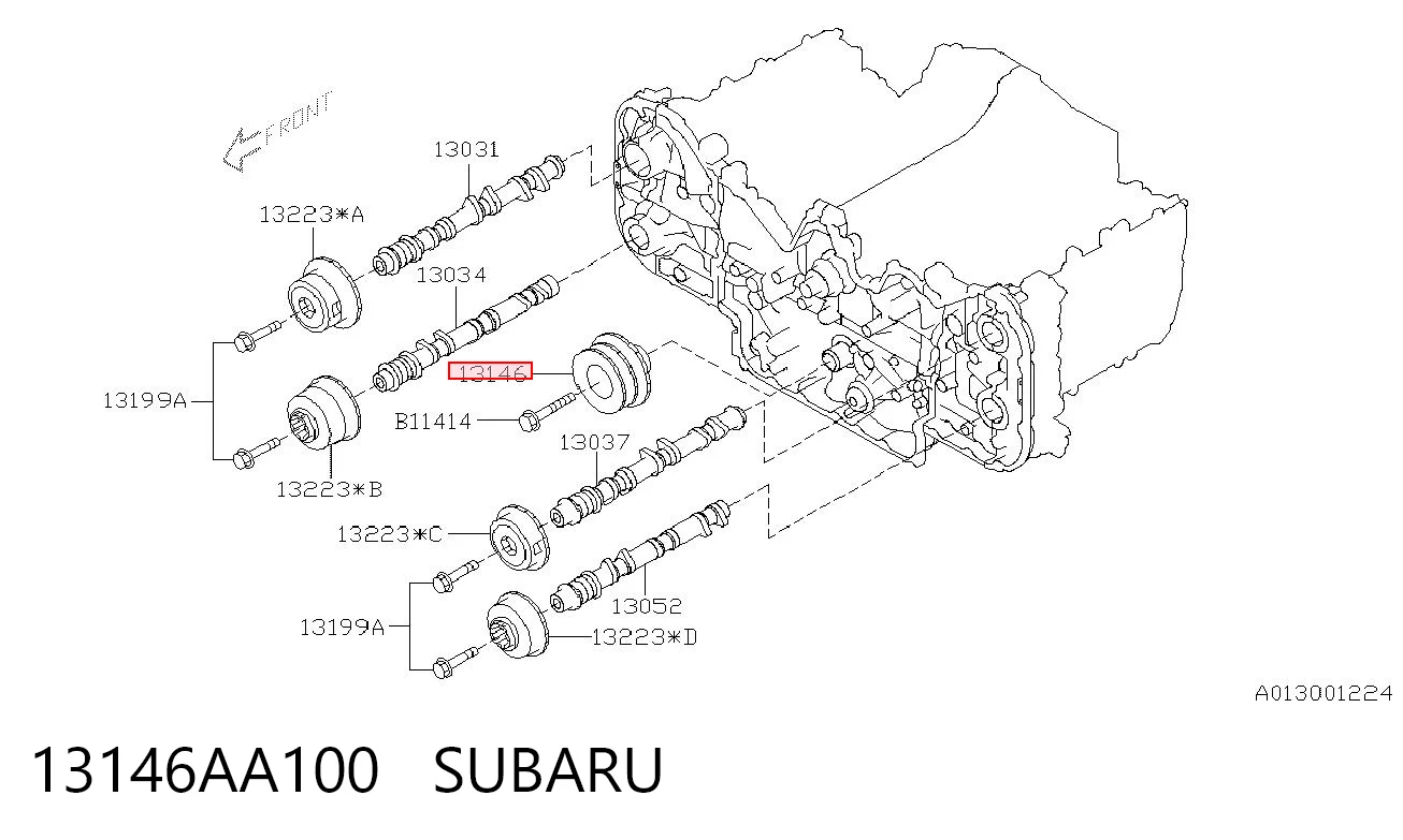 Koło zębatewalcowe wałka rozrządu silnika do Subaru Tribeca  