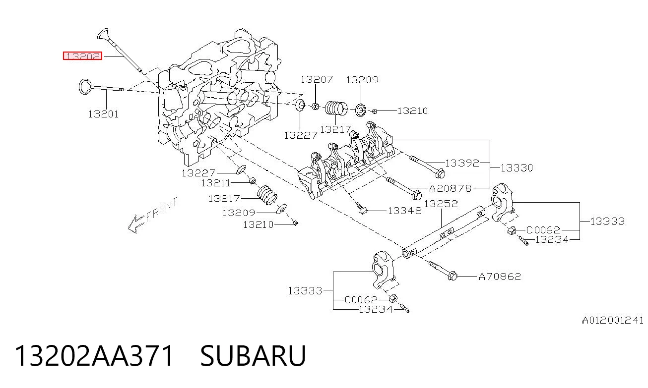 13202AA371 Subaru Zawór wydechowy