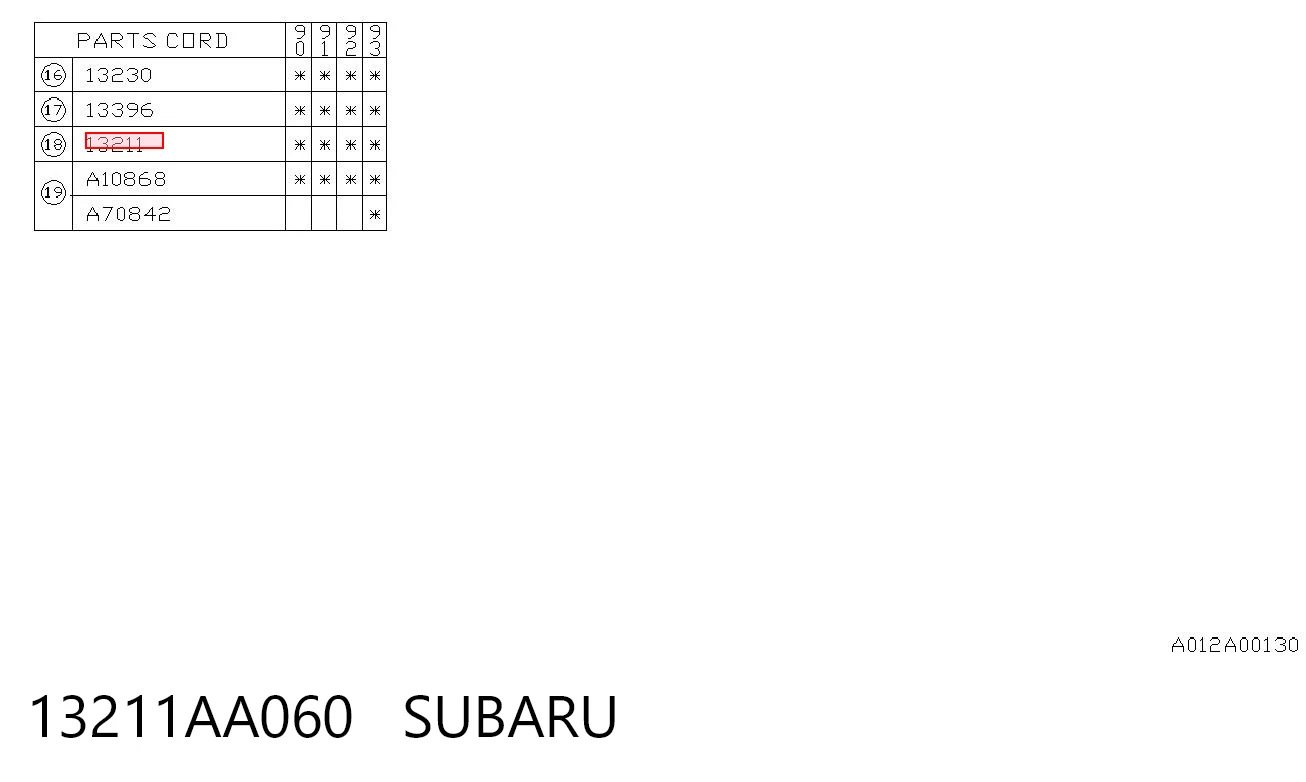 13211AA060 Subaru
