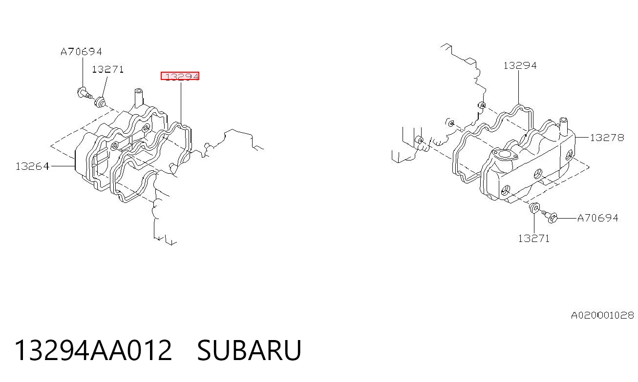 Uszczelka pokrywy zaworowej silnika Subaru Impreza II