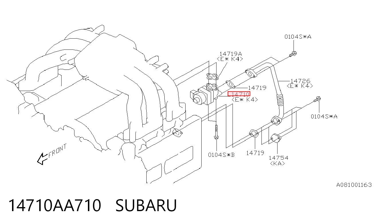 Zawór recyrkulacji spalin EGR do Subaru Tribeca  