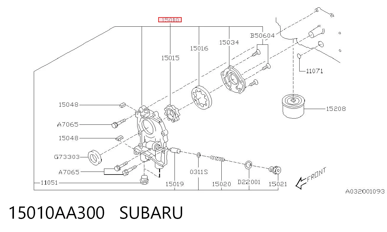 15010AA300 Subaru Pompa oleju