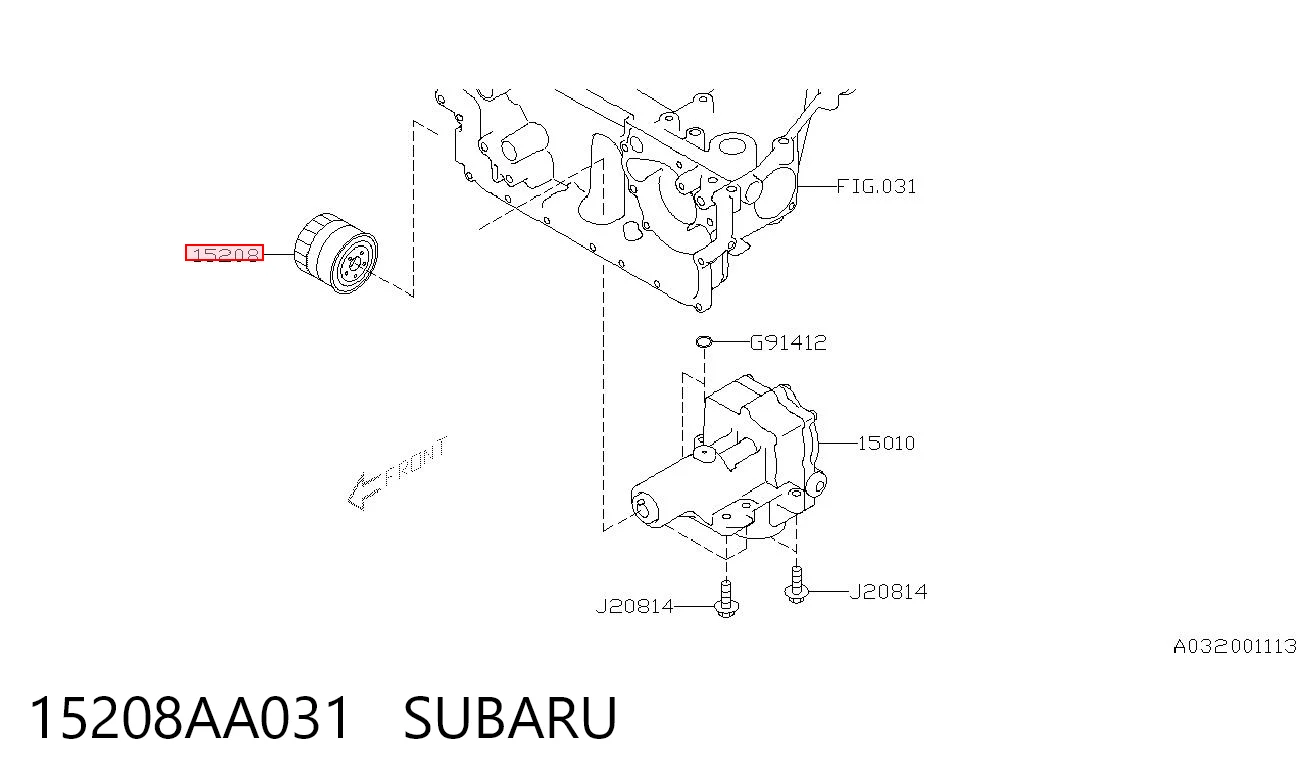 15208AA031 Subaru Filtr oleju