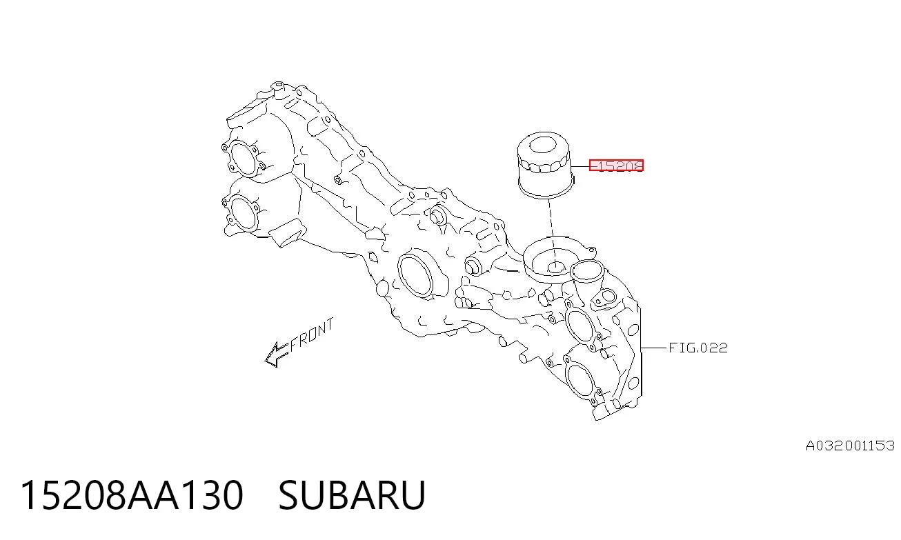15208AA130 Subaru Filtr oleju
