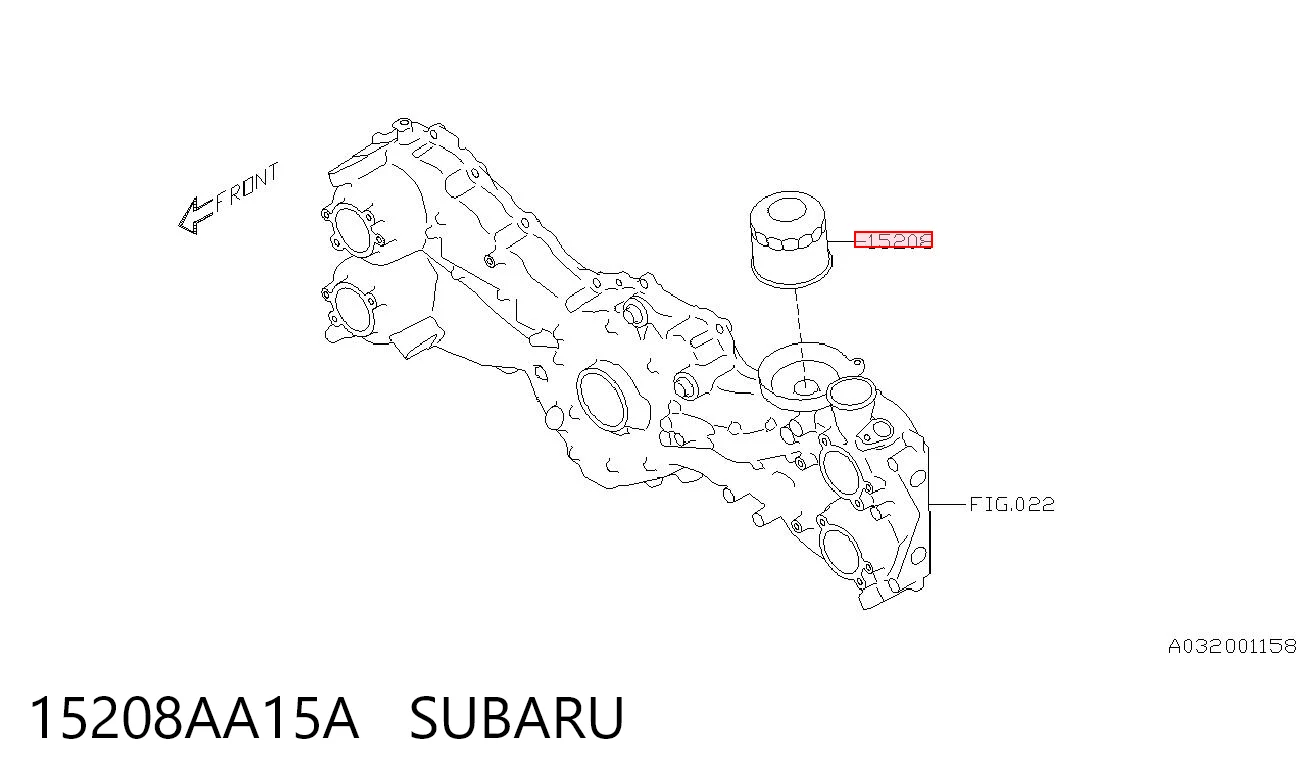 15208AA15A Subaru Filtr oleju