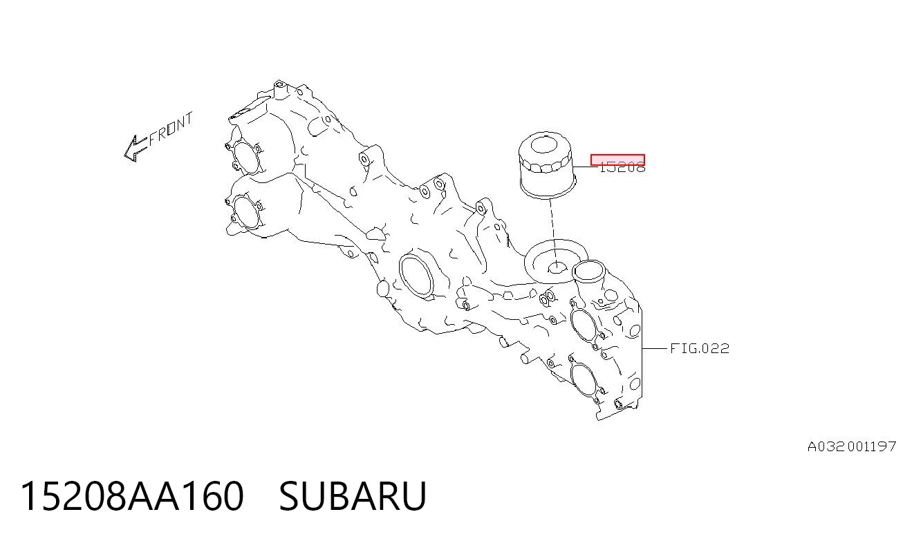 15208AA160 Subaru Filtr oleju