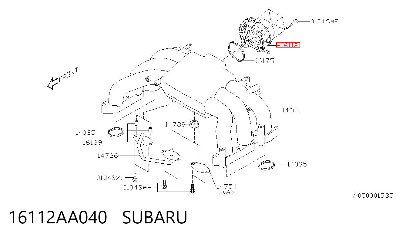 Przepustnica, komplet do Subaru Legacy IV B13