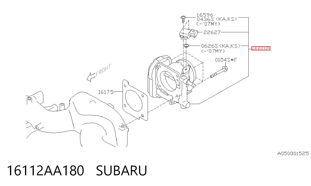 Przepustnica, komplet do Subaru Outback III B13, BP