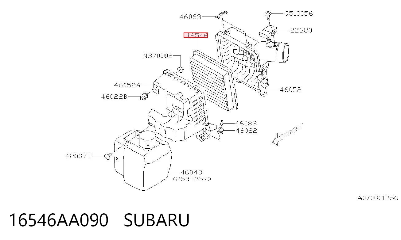 16546AA090 Subaru Filtr powietrza