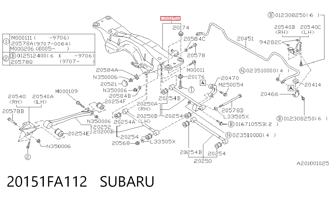 20151FA112 Subaru Korpus osi tylnej