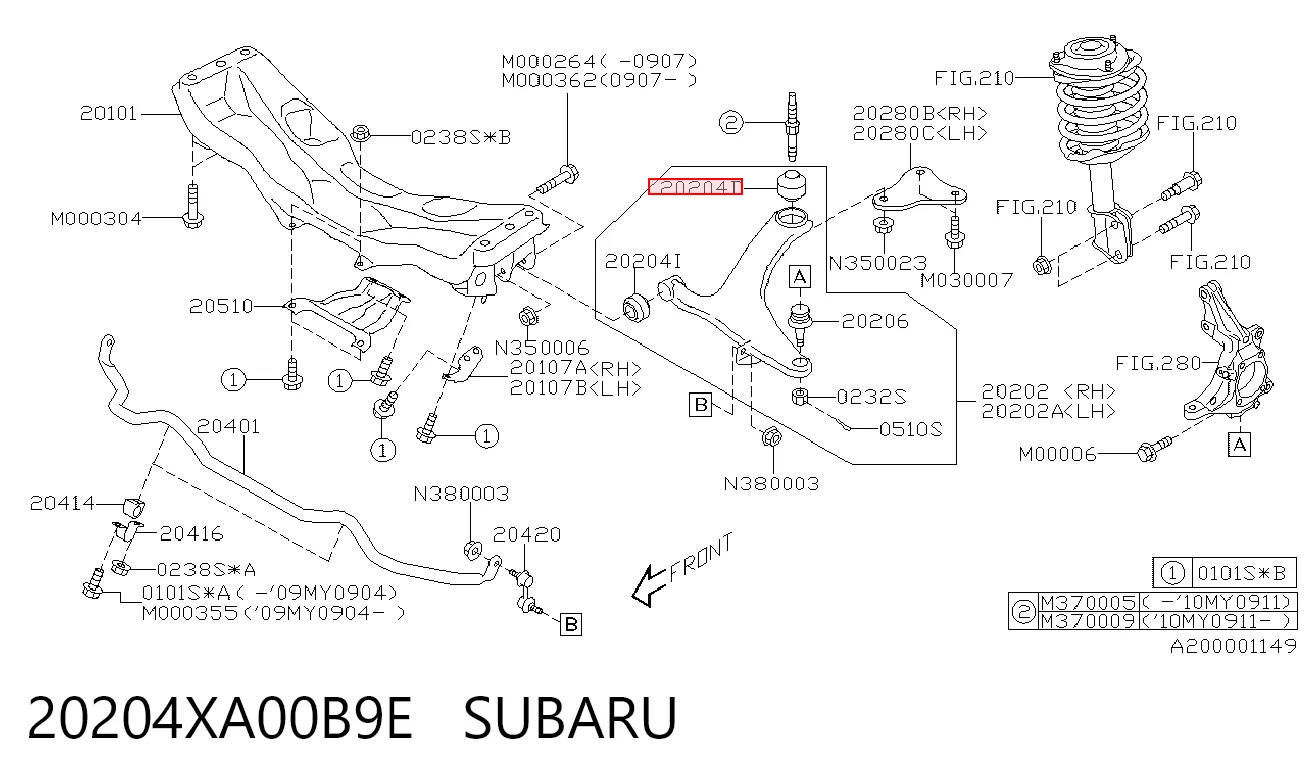 20204XA00B9E Subaru