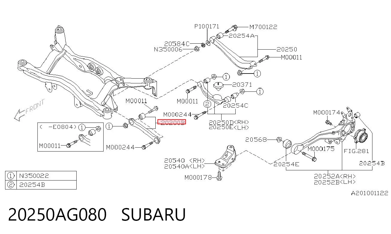 20250AG080 Subaru