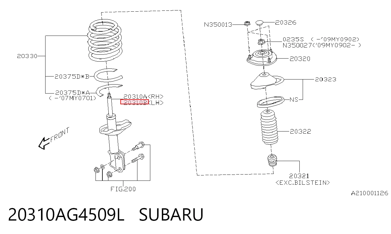 20310AG4509L Subaru