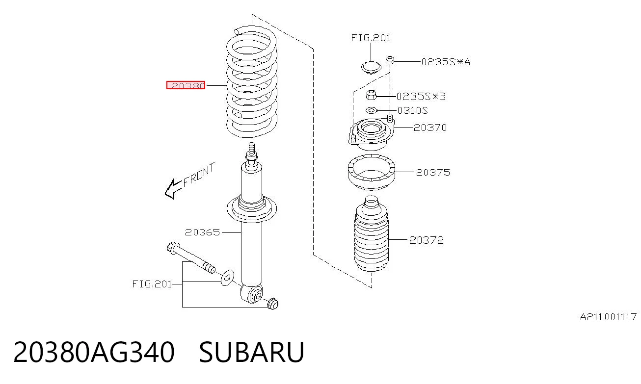 Sprężyna tylna do Subaru Outback B13, BP