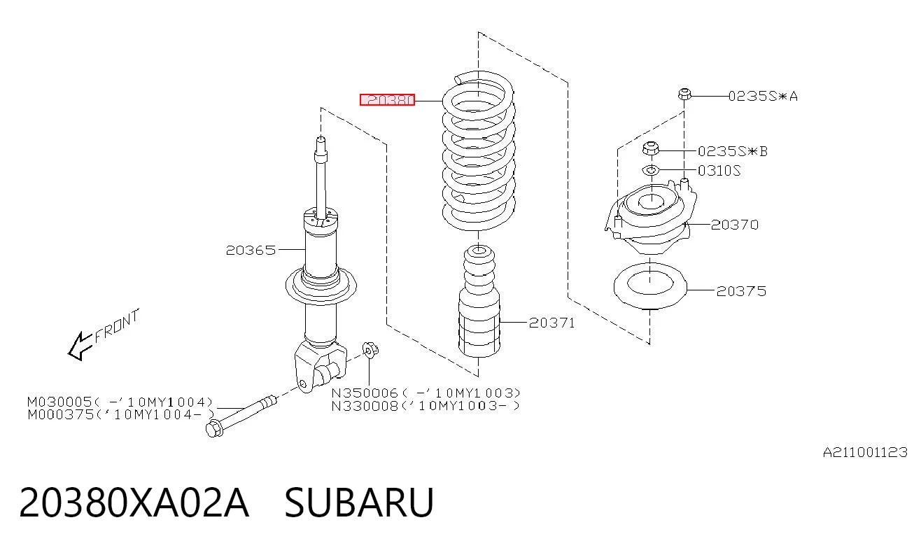 20380XA02A Subaru