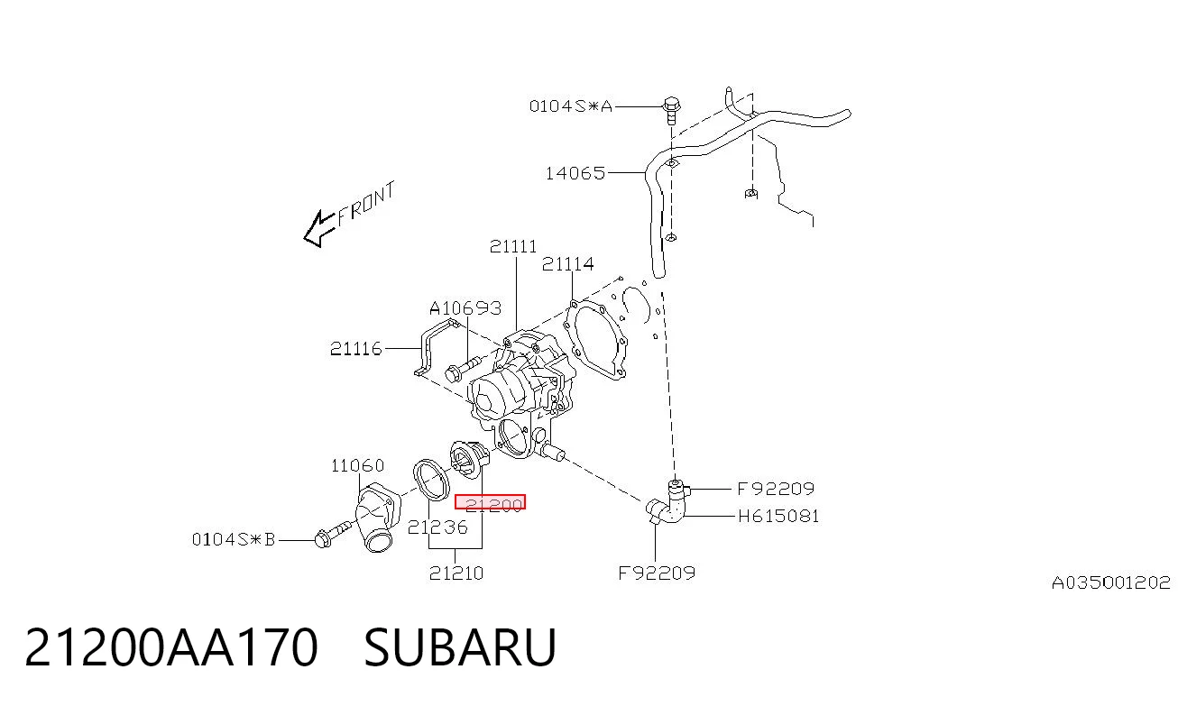 21200AA170 Subaru Termostat