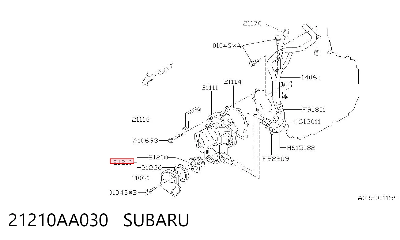 21210AA030 Subaru Termostat