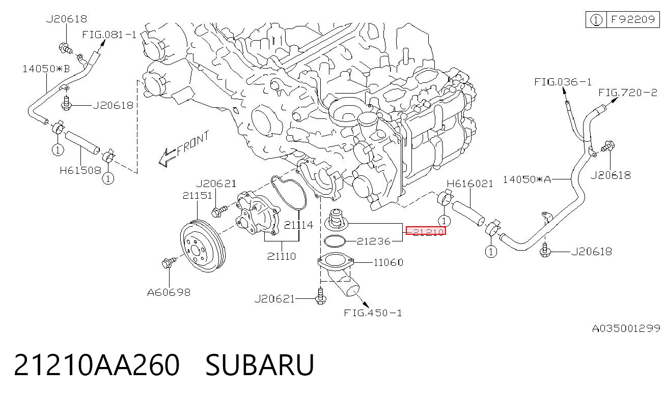 Termostat do Subaru Outback V B15, BS