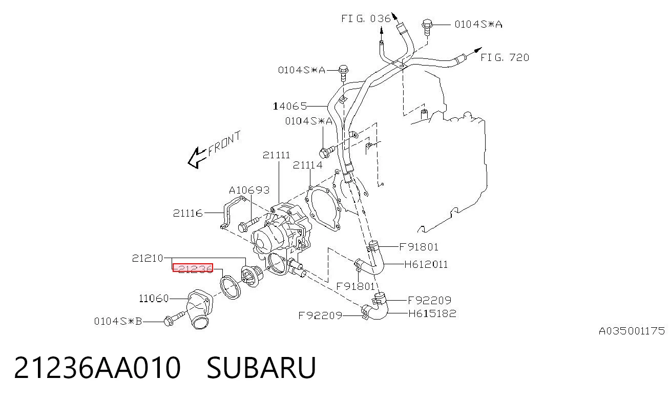 Uszczelka termostatu Subaru Impreza III