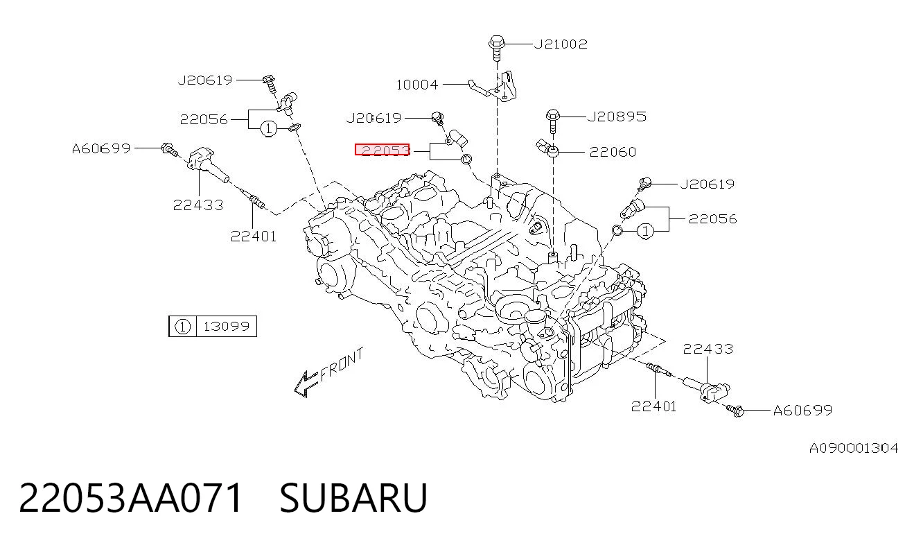 22053AA071 Subaru Czujnik położenia wału korbowego