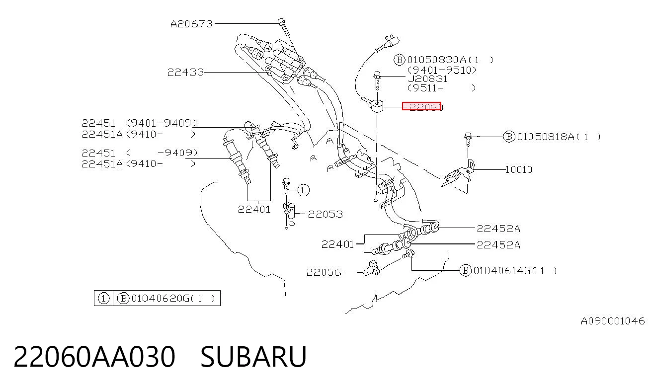 22060AA030 Subaru Czujnik stukowy (czujnik spalania stukowego)