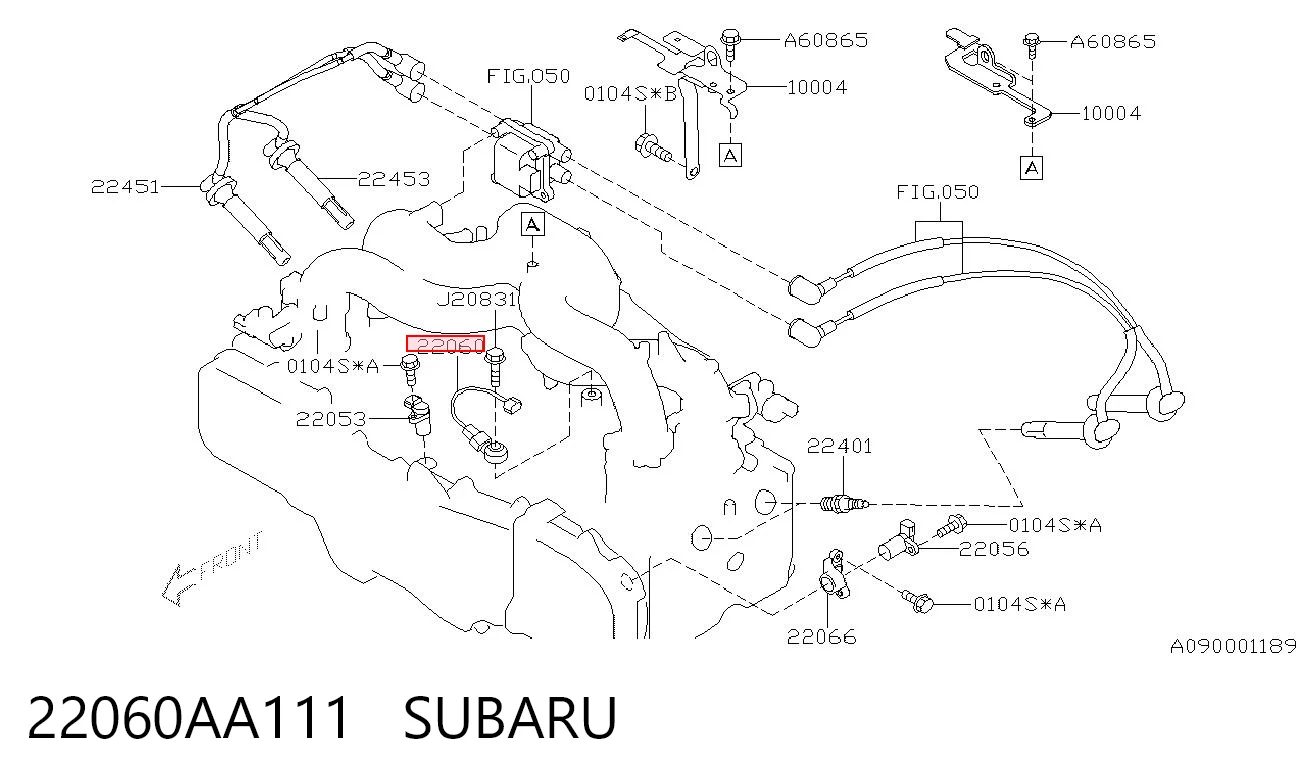 22060AA111 Subaru Czujnik stukowy (czujnik spalania stukowego)
