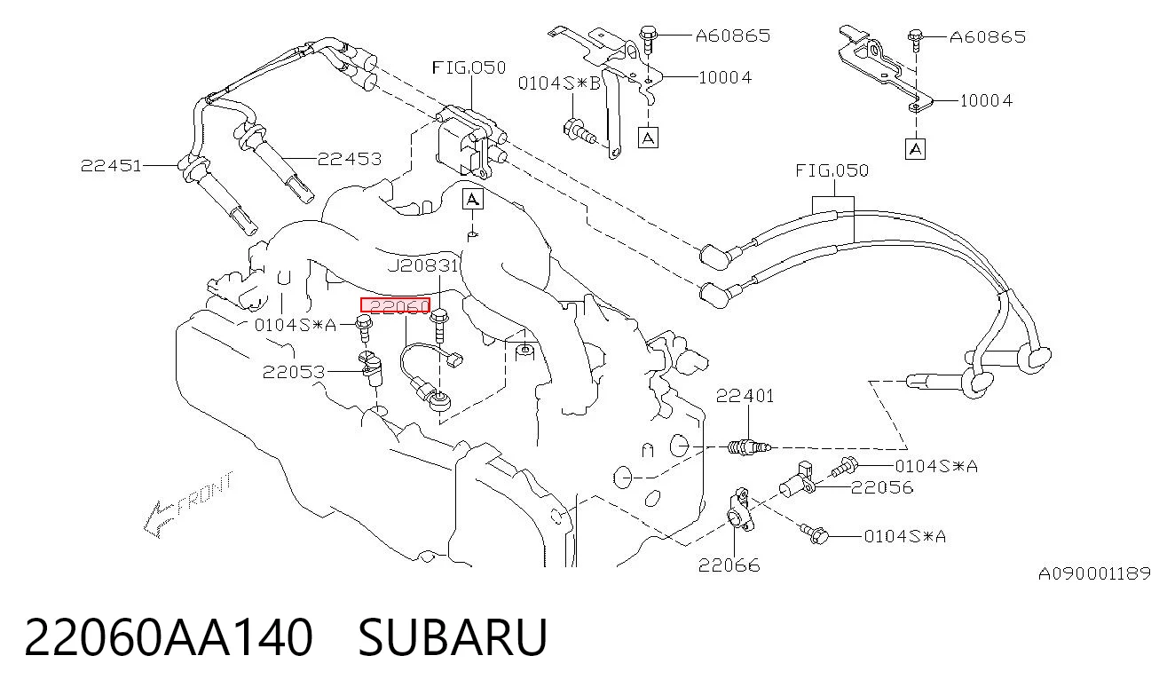22060AA140 Subaru Czujnik stukowy (czujnik spalania stukowego)