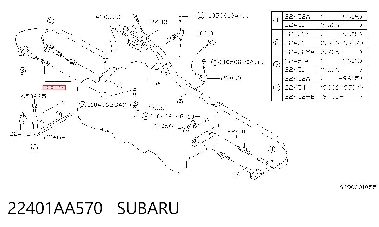 22401AA570 Subaru Świeca zapłonowa