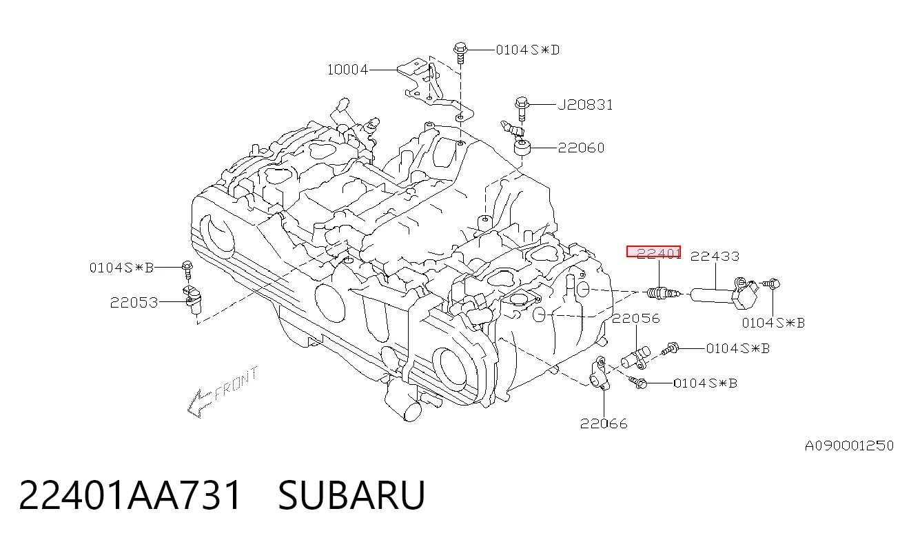 22401AA731 Subaru Świeca zapłonowa