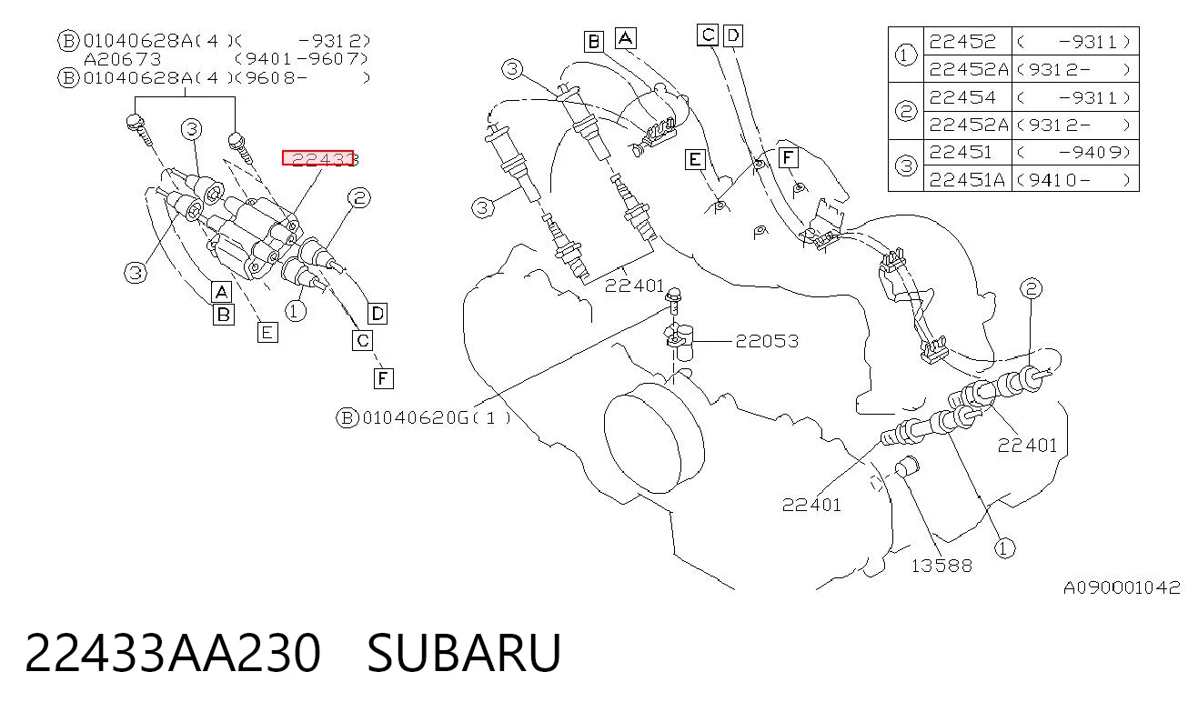 22433AA230 Subaru Cewka zapłonowa