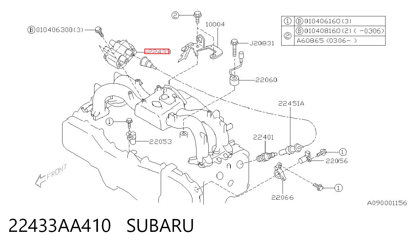 22433AA410 Subaru Cewka zapłonowa