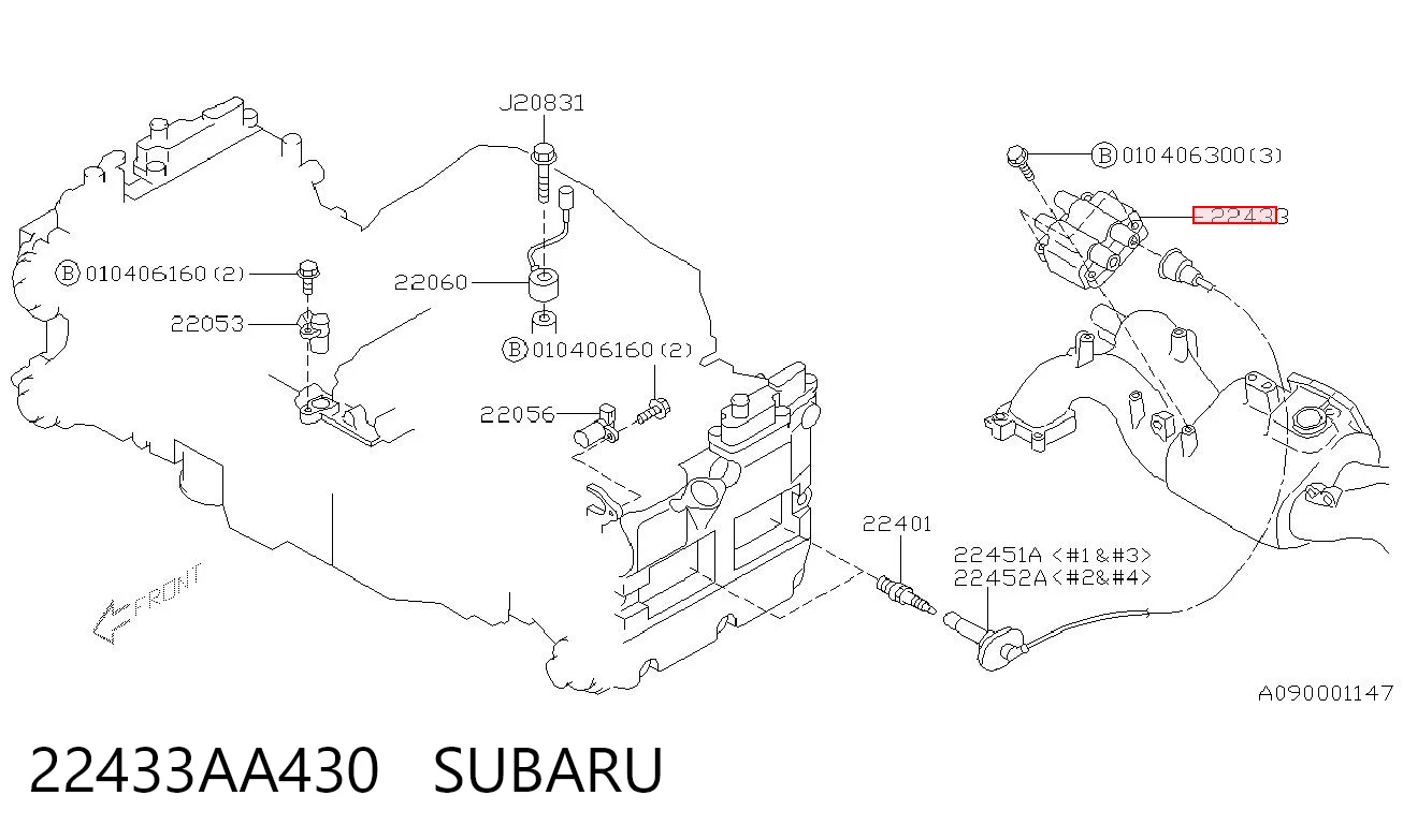22433AA430 Subaru Cewka zapłonowa