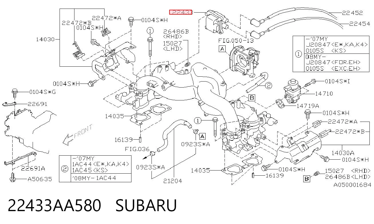 22433AA580 Subaru Cewka zapłonowa
