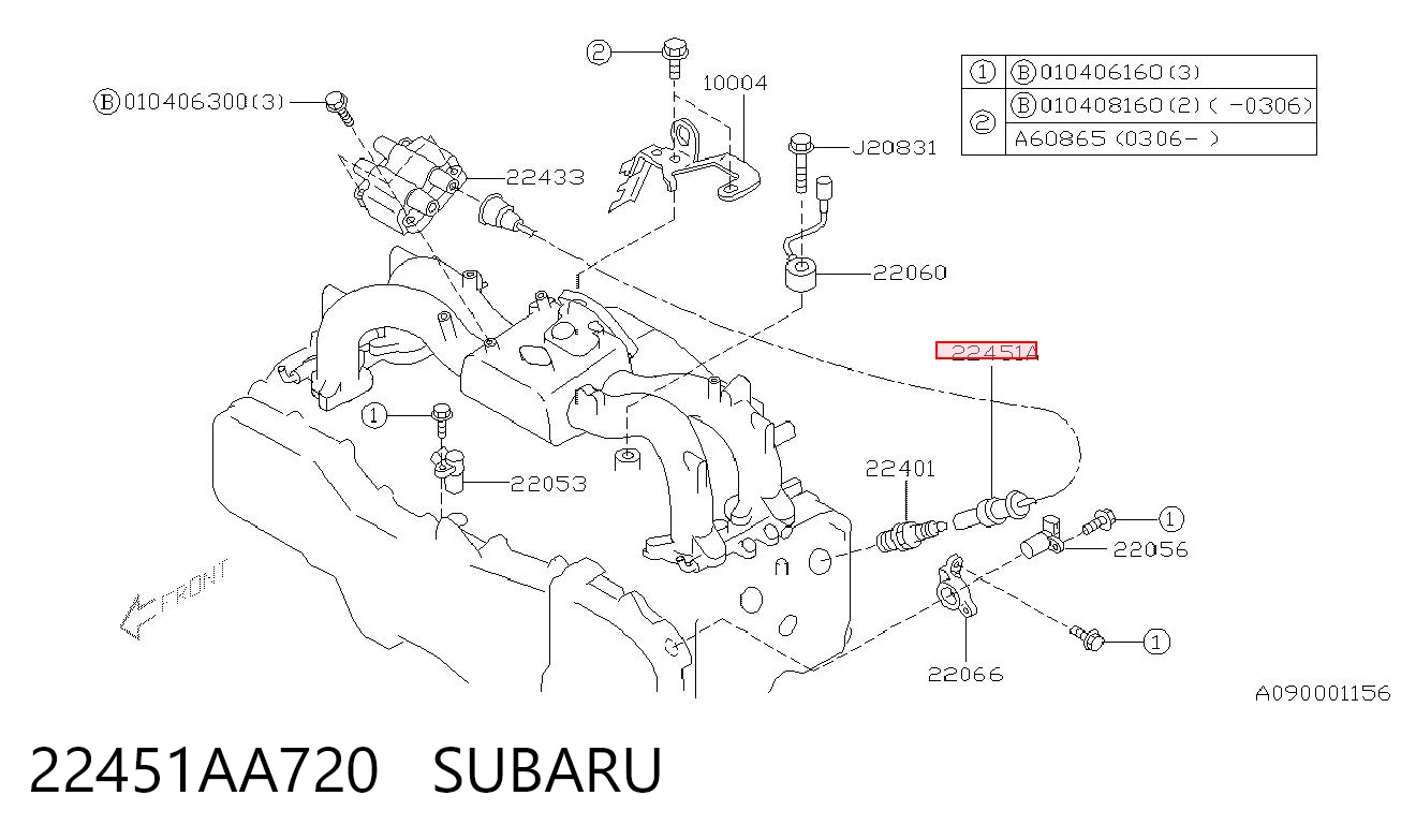 22451AA720 Subaru Zestaw przewodów wysokiego napięcia