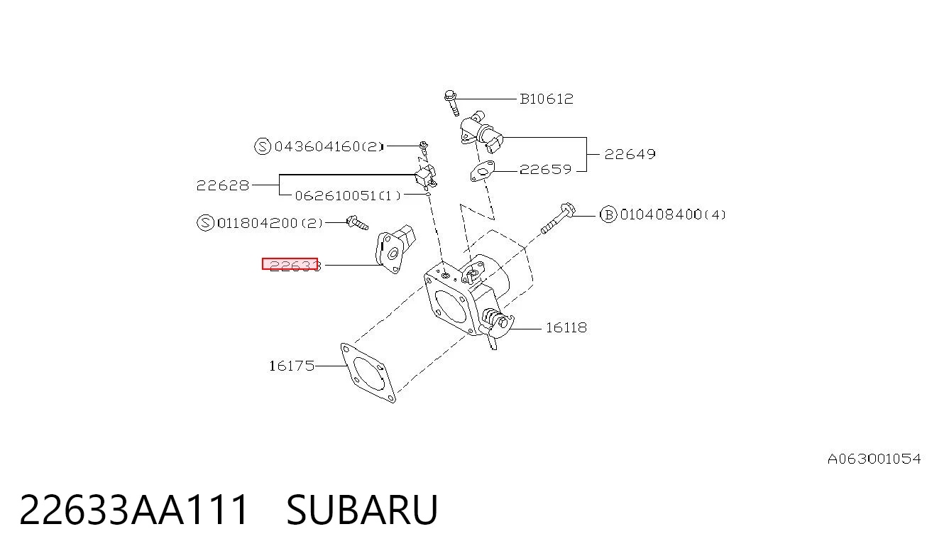  Czujnik położenia przepustnicy (potencjometr) Subaru Legacy 1