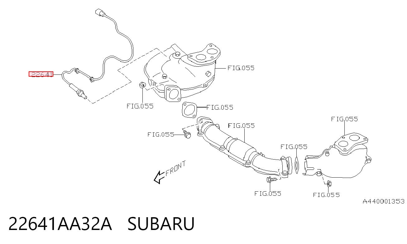 22641AA32A Subaru Sonda lambda, czujnik tlenu