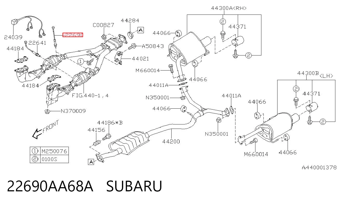 Sonda lambda, czujnik tlenu Subaru Tribeca 