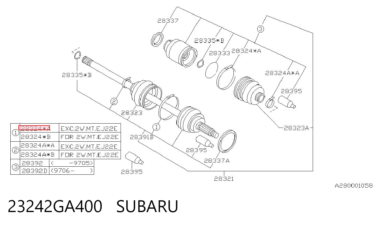 23242GA400 Subaru