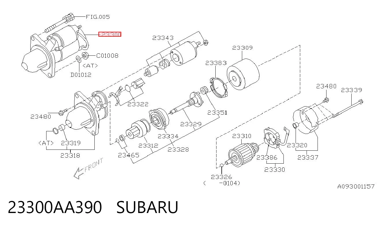 23300AA390 Subaru Rozrusznik